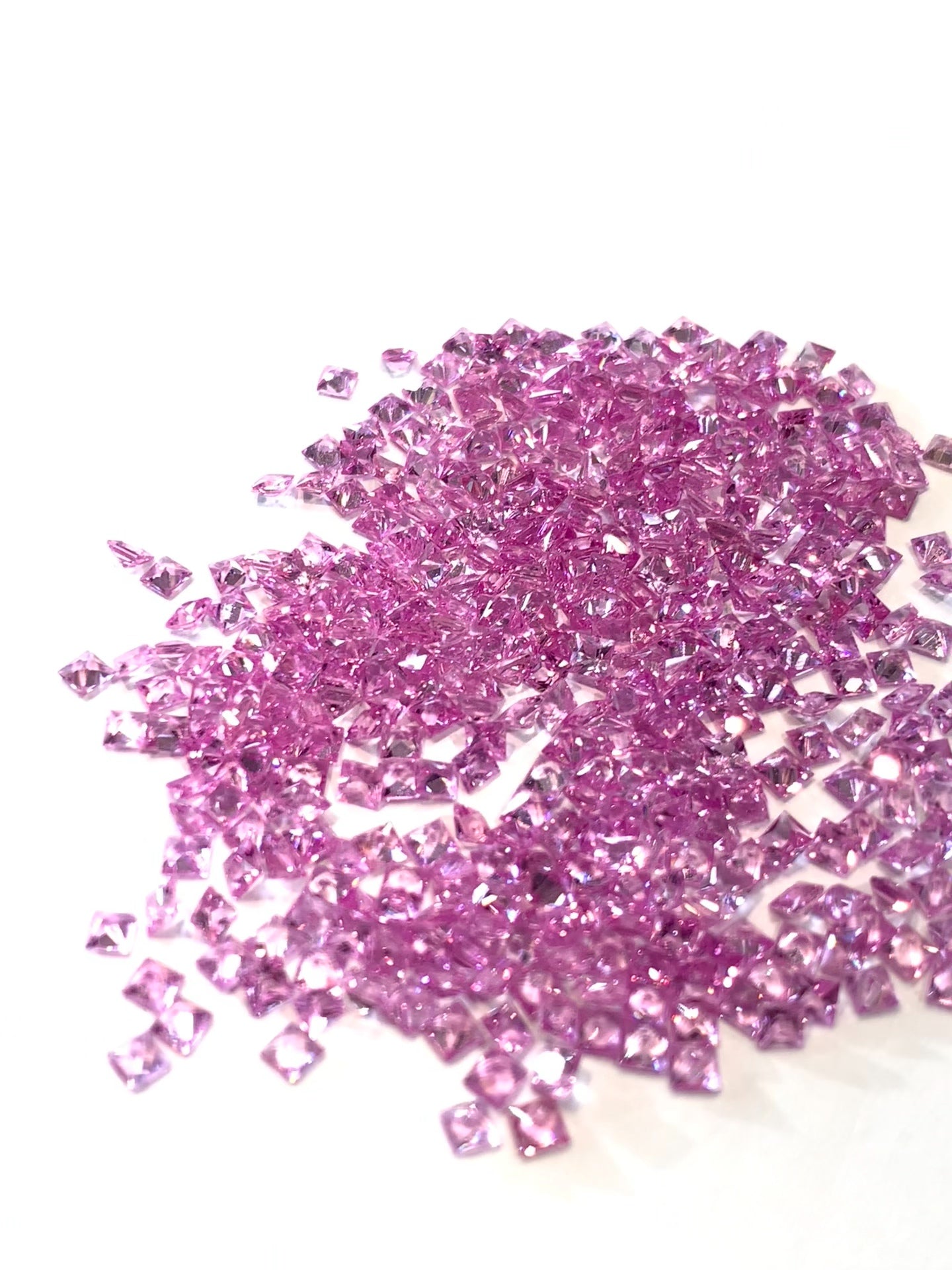 2.7mm Natural Pink Sapphire Princess Cut Square Loose Stones - Zehra Gems