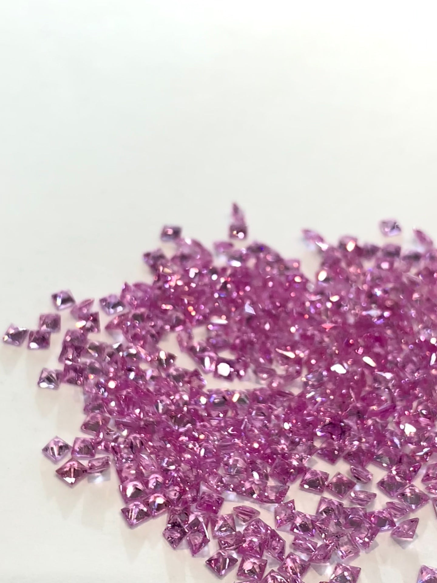 2.3mm Natural Pink Sapphire Princess Cut Square Loose Stones - Zehra Gems