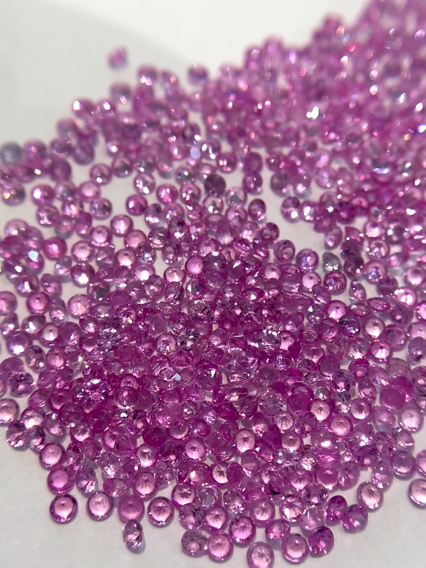 1.4mm Natural Pink Sapphire Round Loose Stones - Zehra Gems