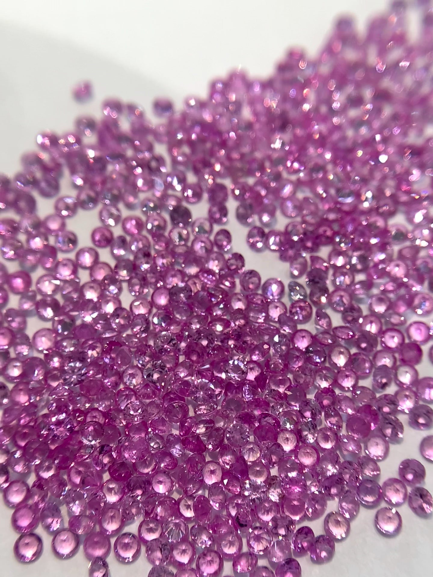 1.2mm Natural Pink Sapphire Round Loose Stones 100 Pieces Lot