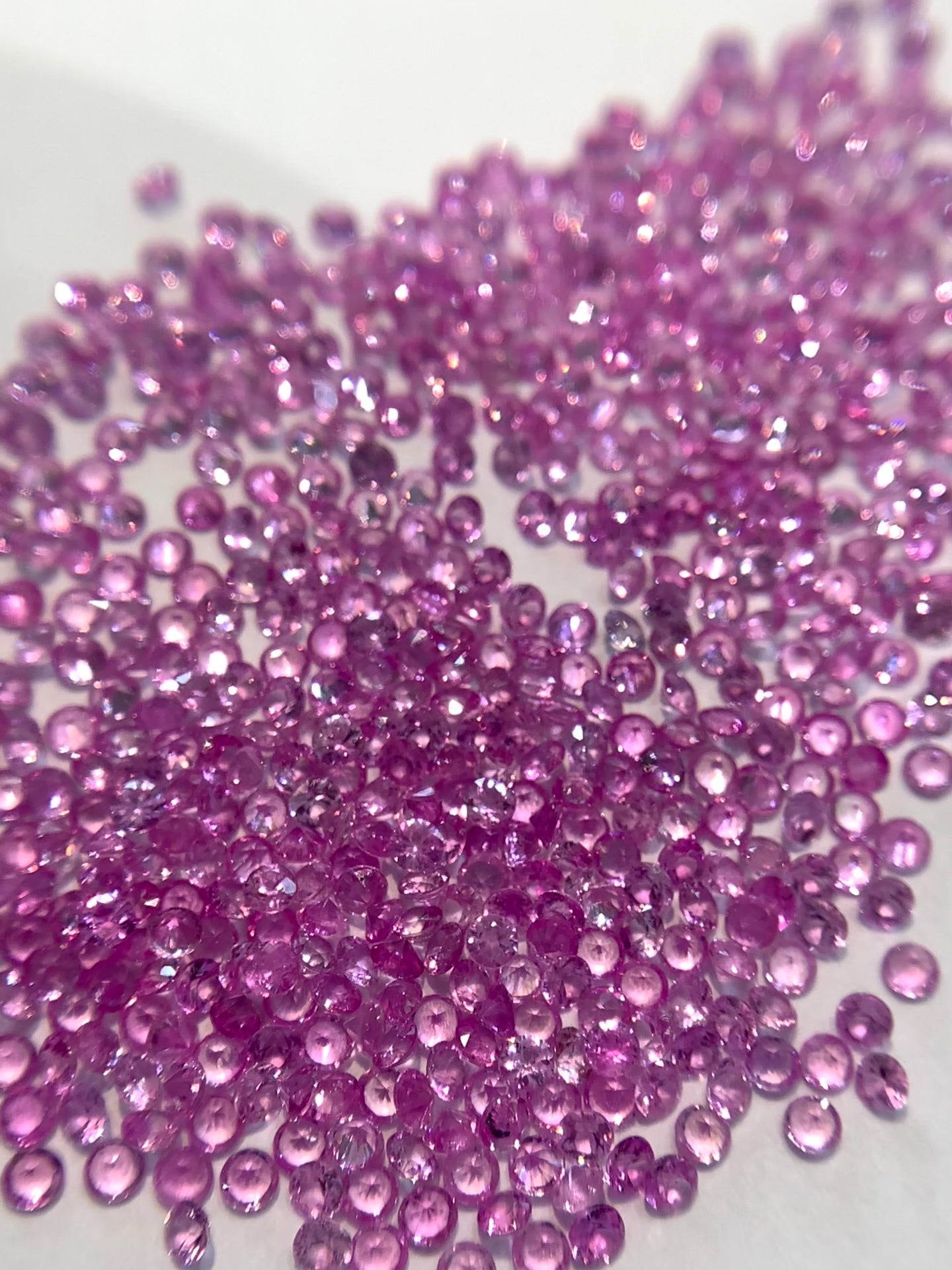 1.4mm Natural Pink Sapphire Round Loose Stones - Zehra Gems