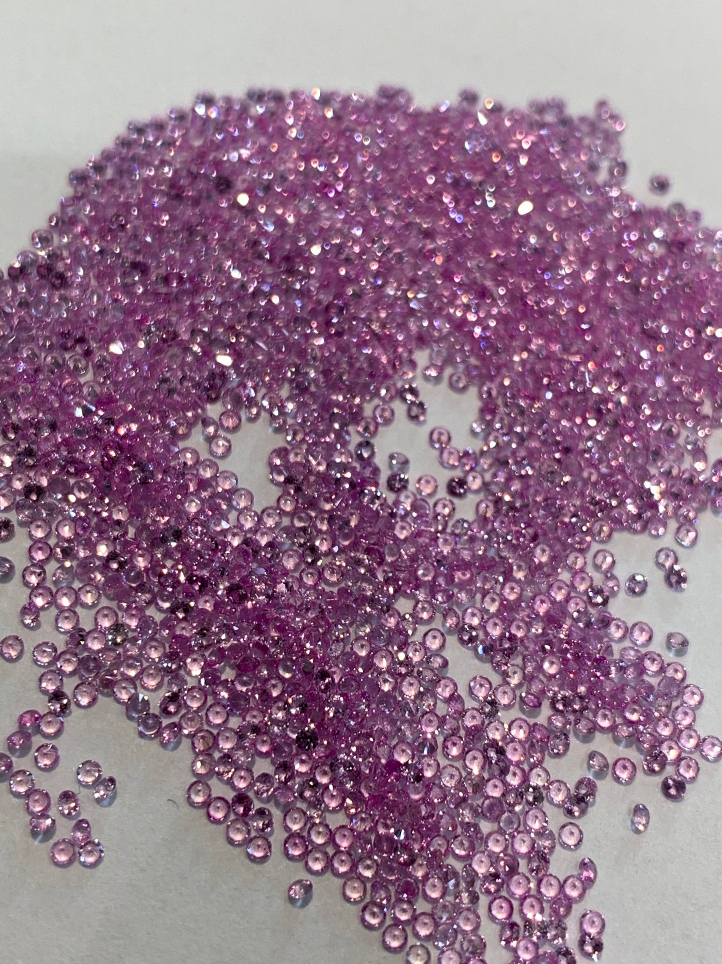 1.3mm Natural Pink Sapphire Round Loose Stones - Zehra Gems