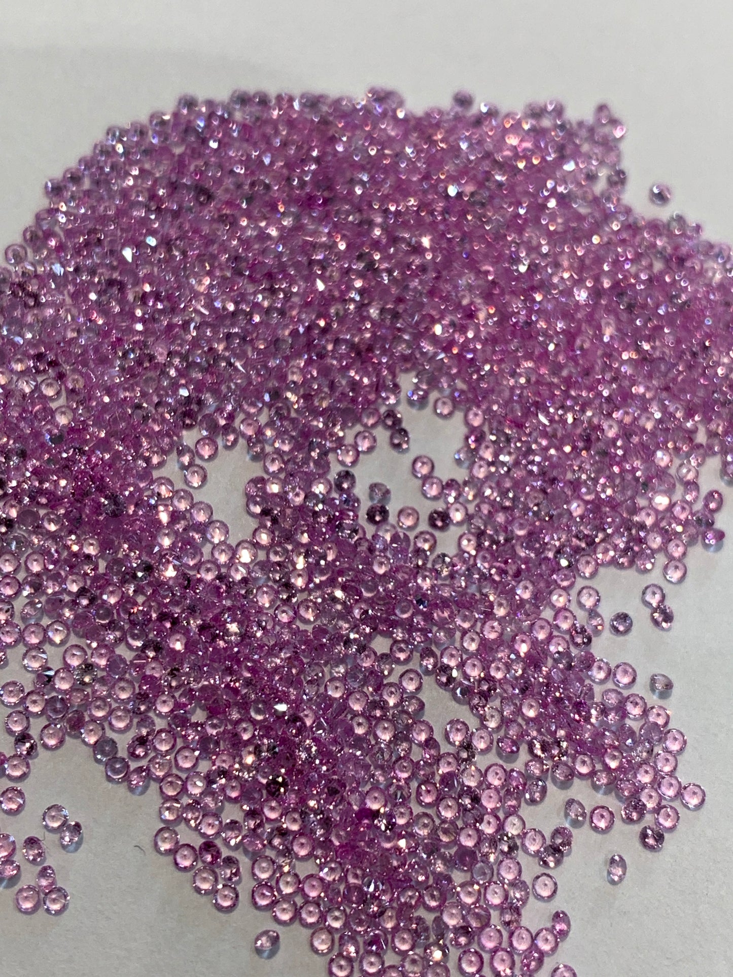1.3mm Natural Pink Sapphire Round Loose Stones - Zehra Gems