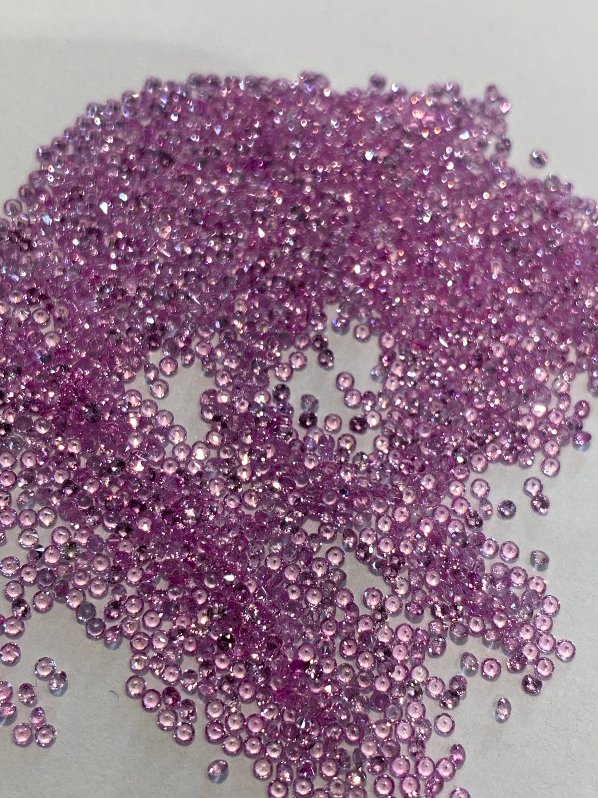1.3mm Natural Pink Sapphire Round Loose Stones - Zehra Gems