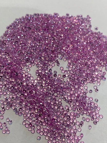 1.3mm Natural Pink Sapphire Round Loose Stones - Zehra Gems