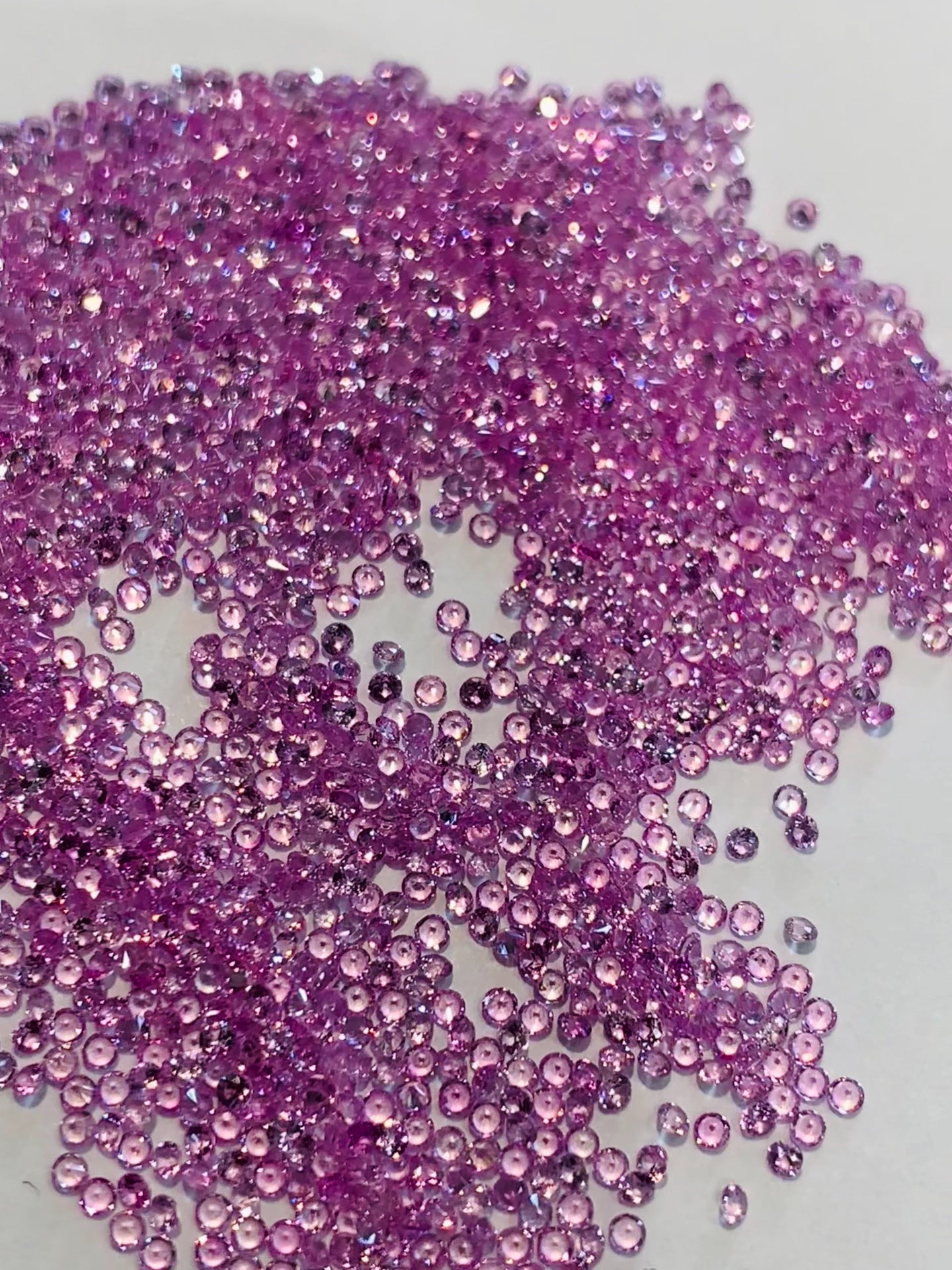 1.2mm Natural Pink Sapphire Round Loose Stones - Zehra Gems