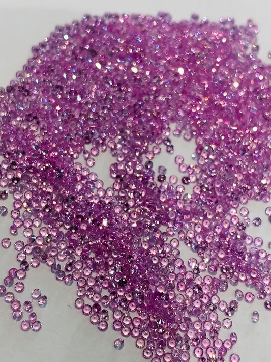 1.2mm Natural Pink Sapphire Round Loose Stones - Zehra Gems