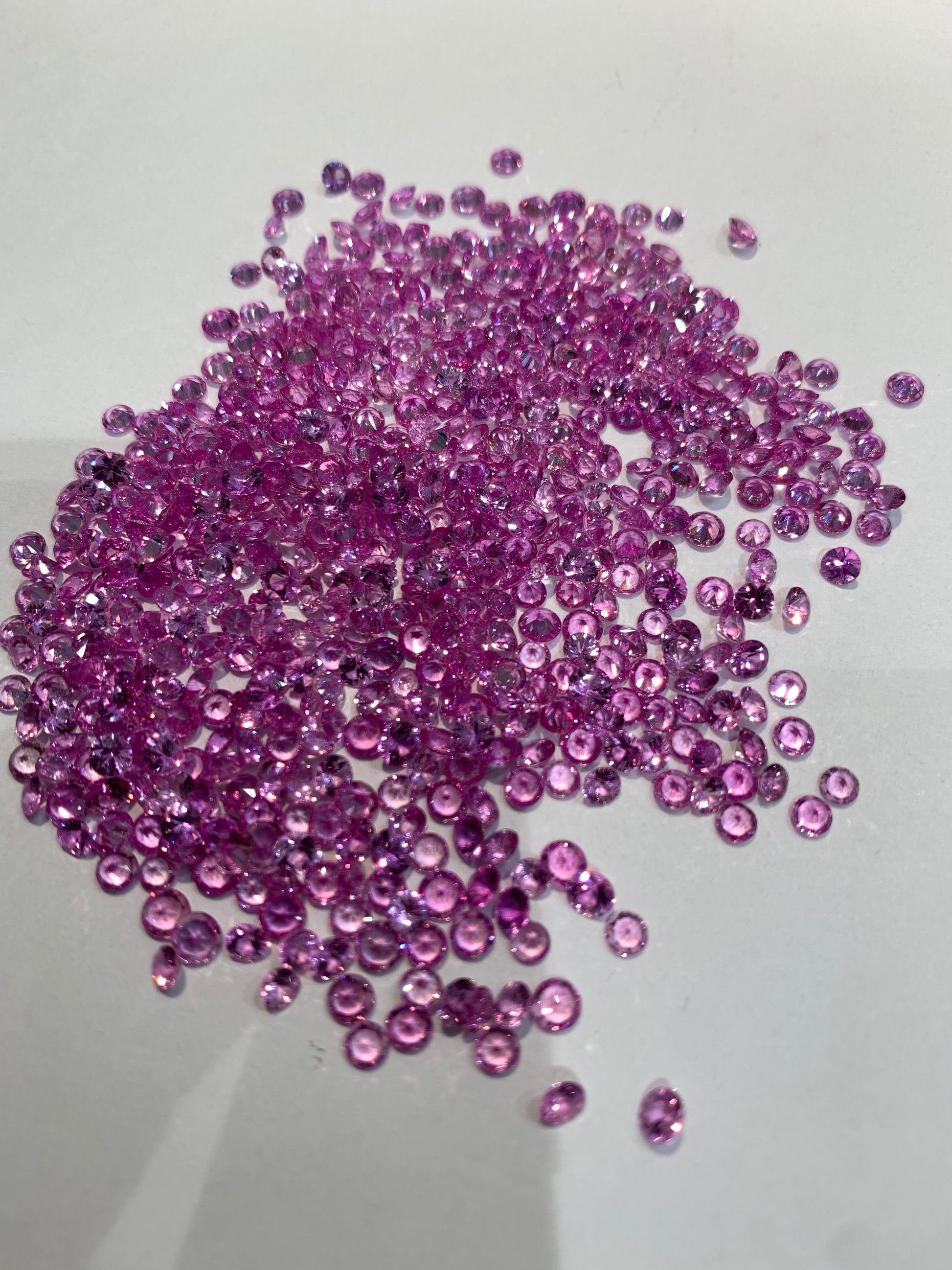 3mm Natural Pink Sapphire Round Loose Stones - Zehra Gems