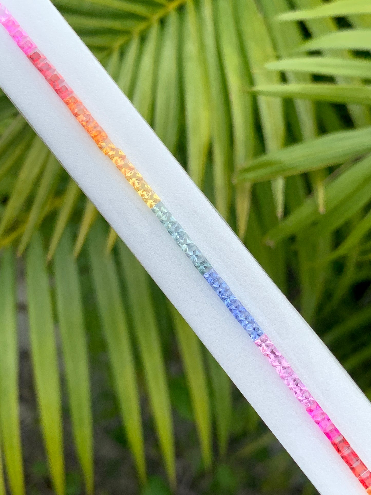 Natural sapphire rainbow multi-color 7.51 carats 7 inch strand wholesale loose gemstones