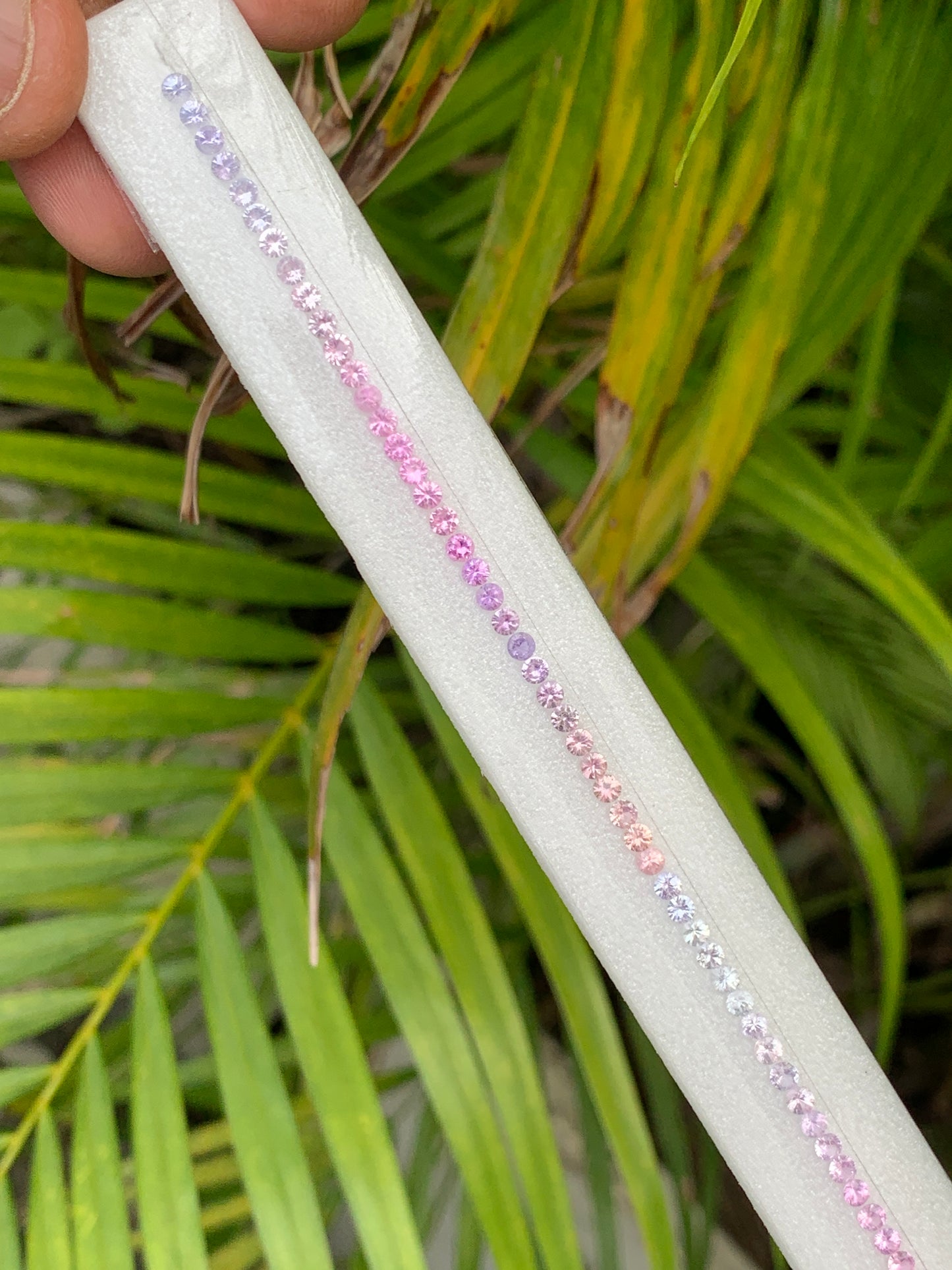 Natural pastel sapphire purple lavender pink gradient wholesale loose gemstones