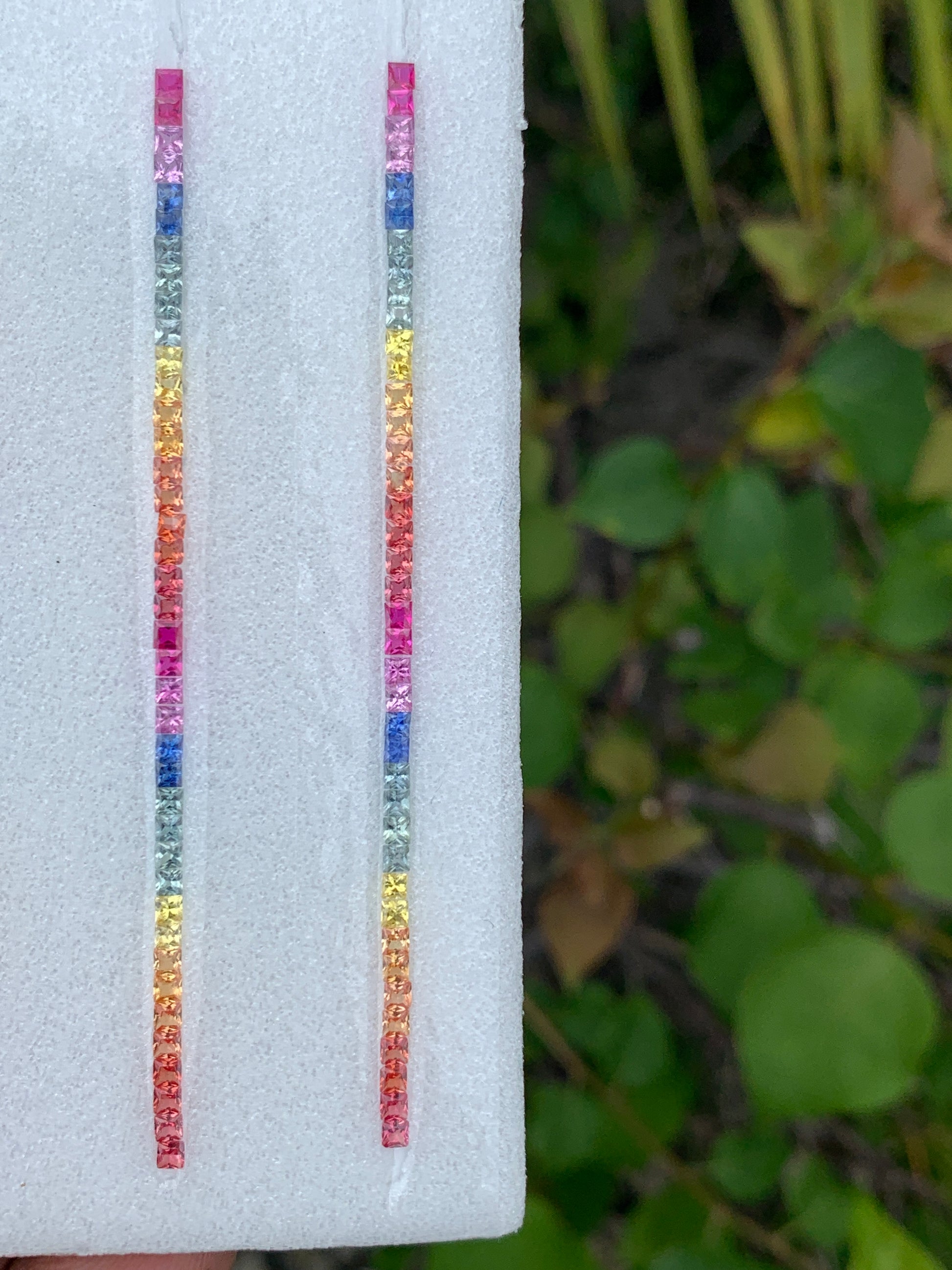 Heated African sapphire calibrated 2mm square princess cut 38 pieces for bracelet making