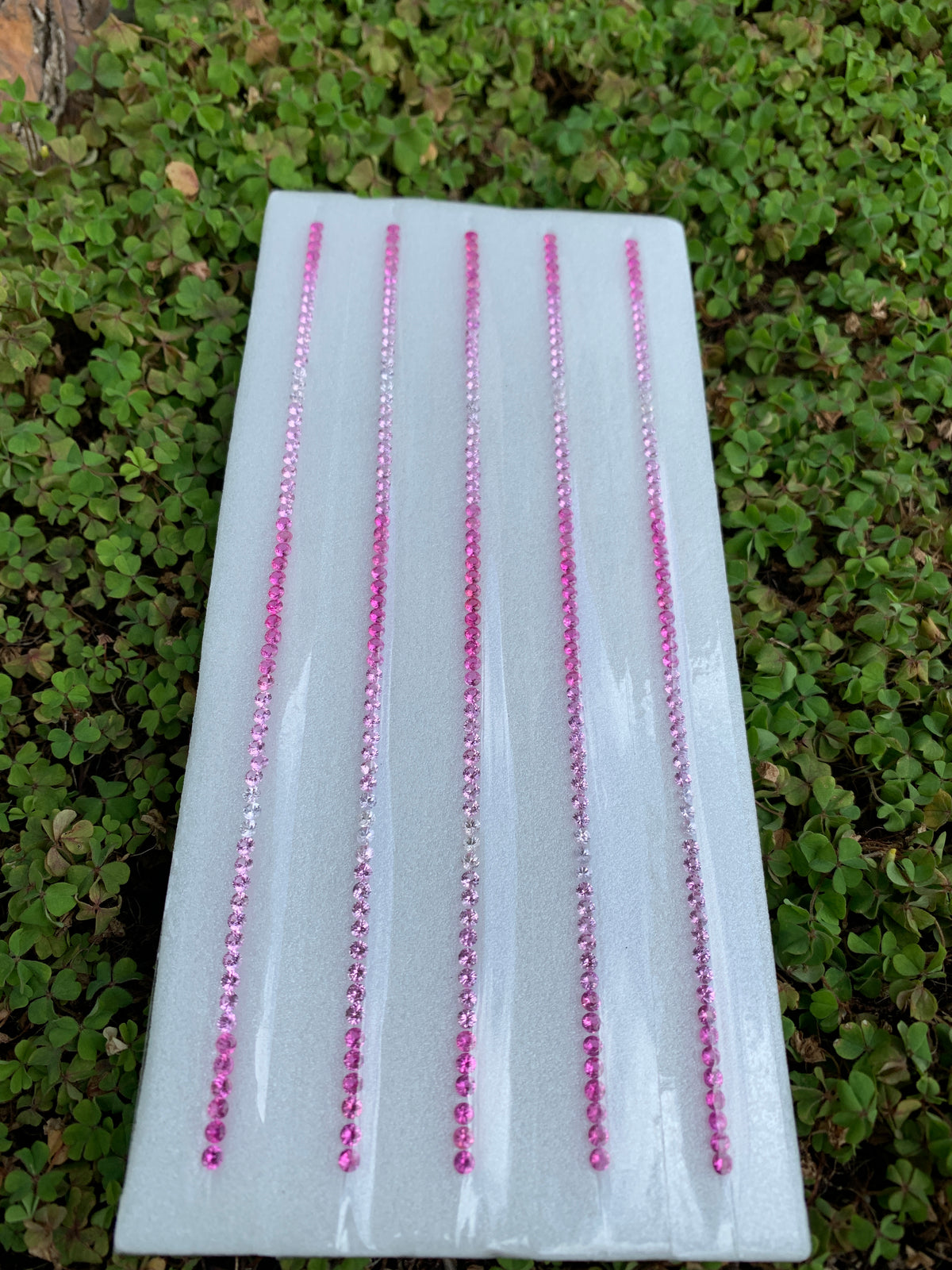 Natural pink sapphire ombre round loose gemstones 2.8mm for tennis bracelet
