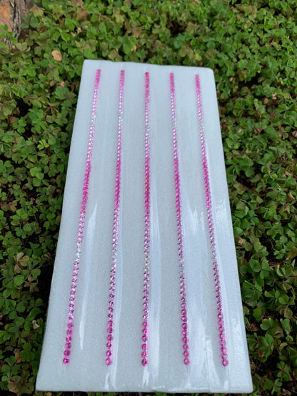 Natural pink sapphire ombre round loose gemstones 2.8mm for tennis bracelet