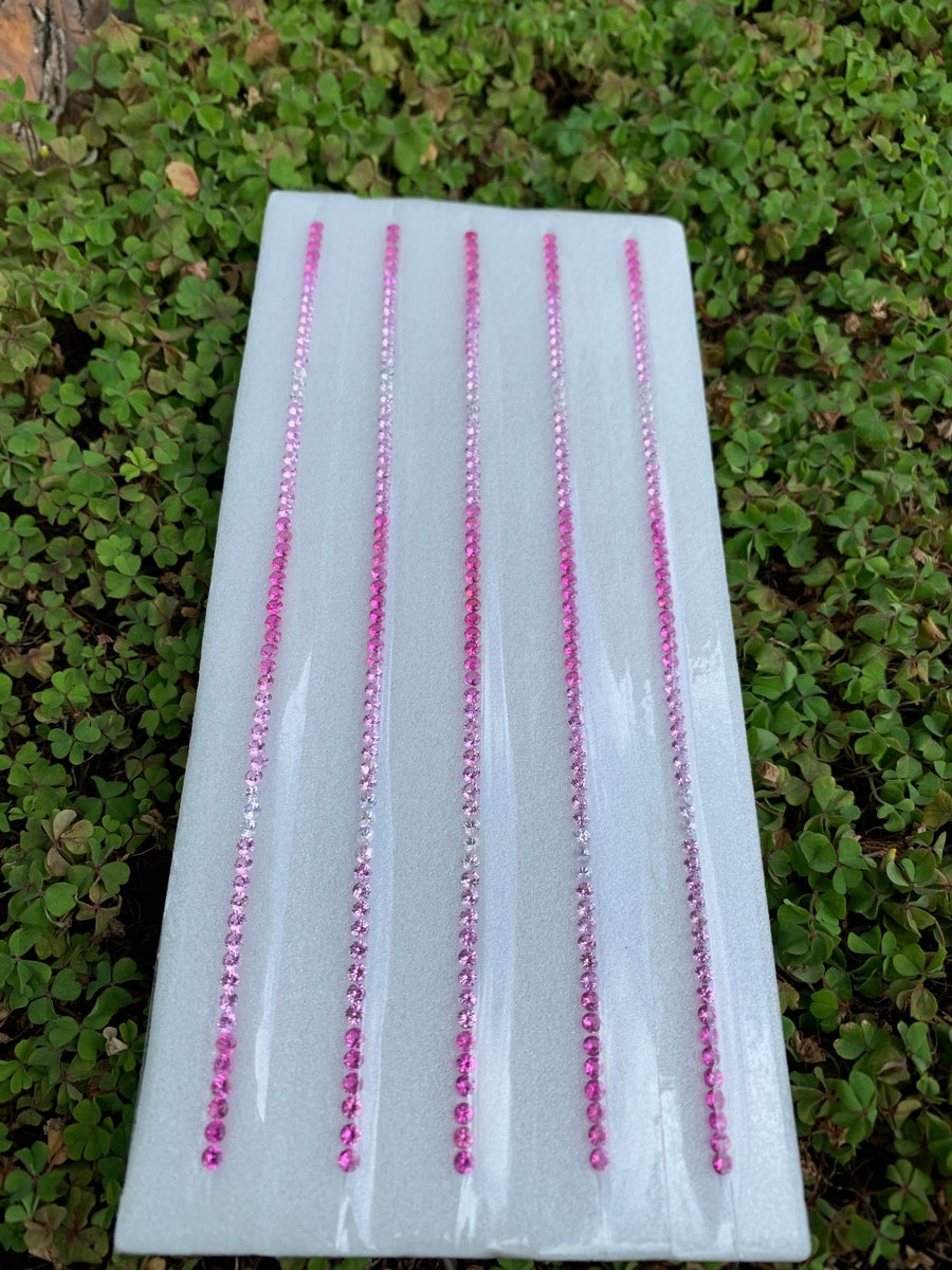 Natural pink sapphire ombre round loose gemstones 2.8mm for tennis bracelet