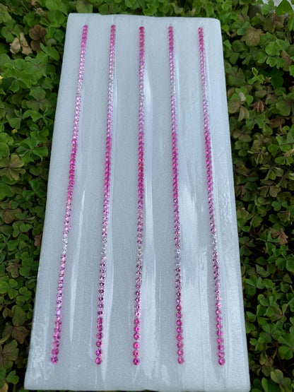 Pink sapphire dark to medium to light gradient strand wholesale loose gemstones