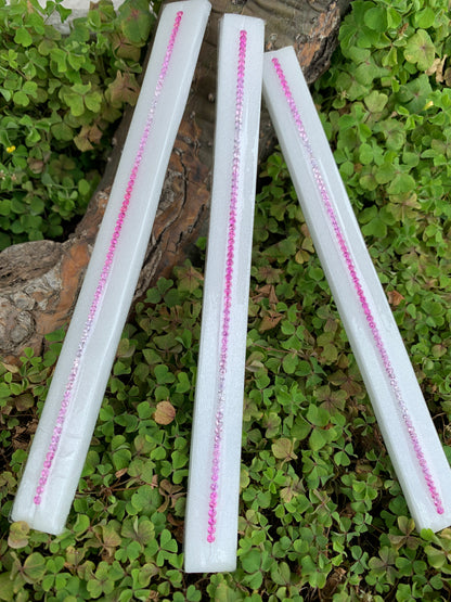 Pink sapphire dark to light gradient strand wholesale loose gemstones