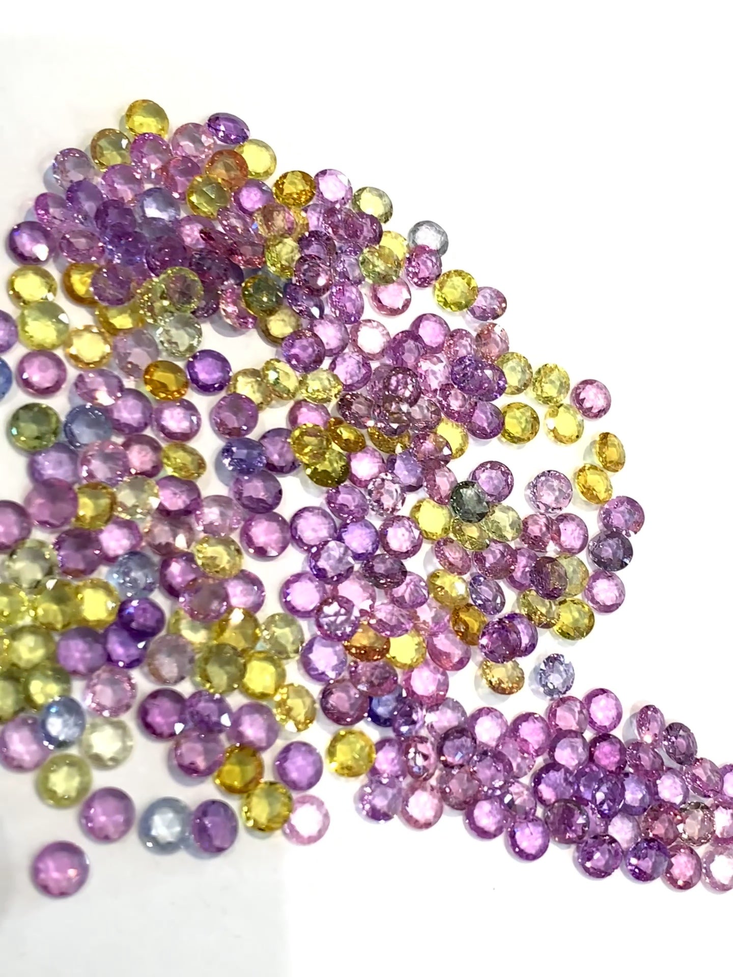 Natural Madagascar sapphire rose cut mixed pastel colors loose gemstones