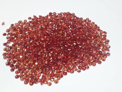 2mm orange sapphire round lot, photo 1