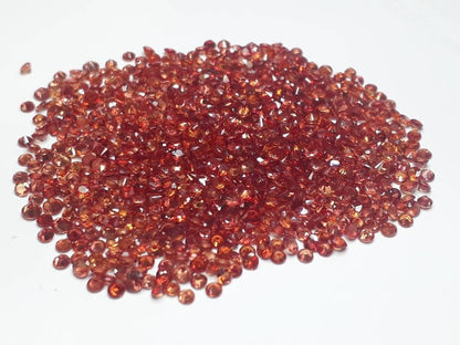 2mm orange sapphire round lot, photo 2