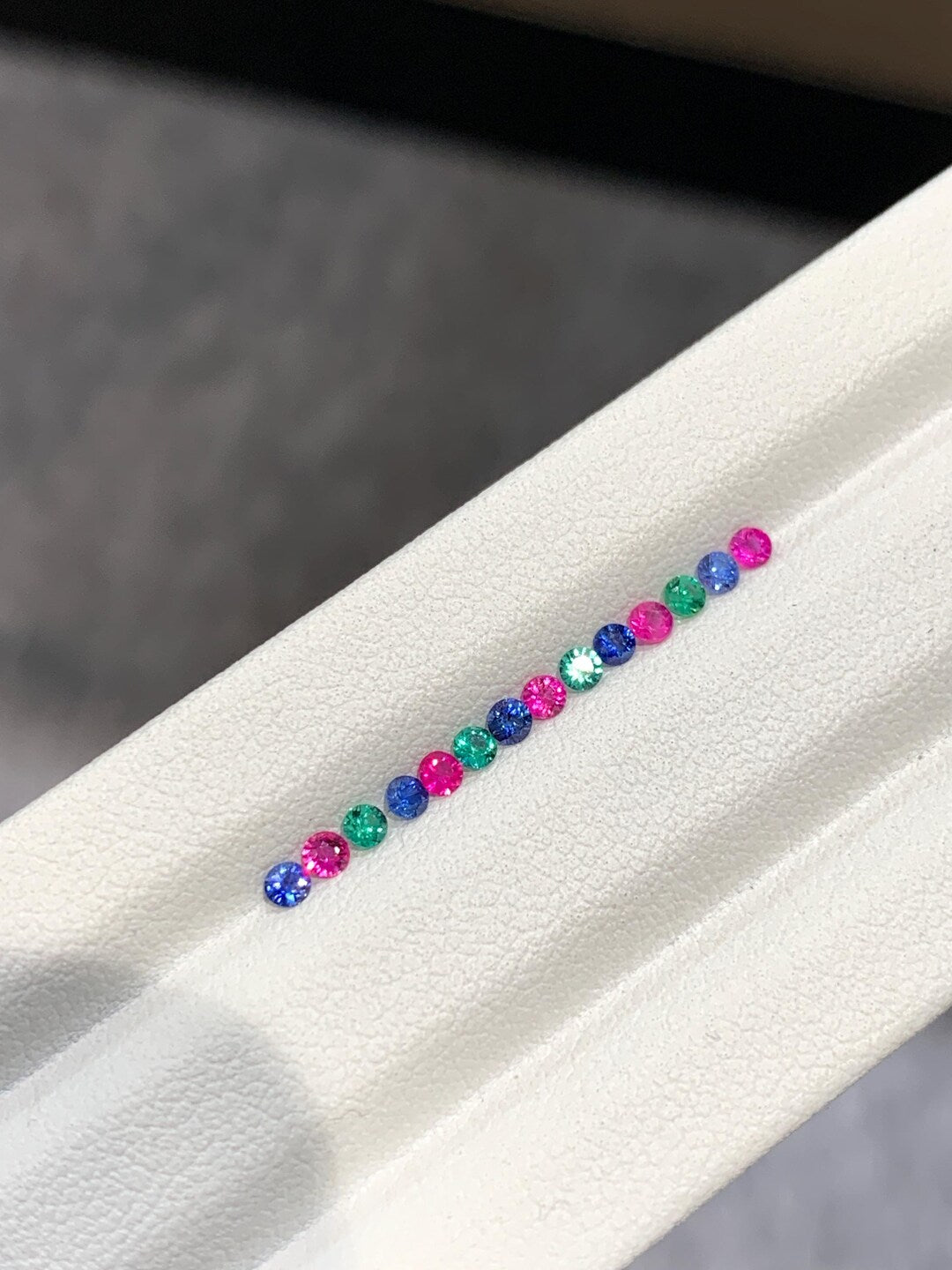 Natural Sapphire Ruby Emerald round loose gemstones ring set for jewelry making