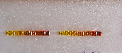 2.5mm orange-yellow sapphire princess set, photo 1