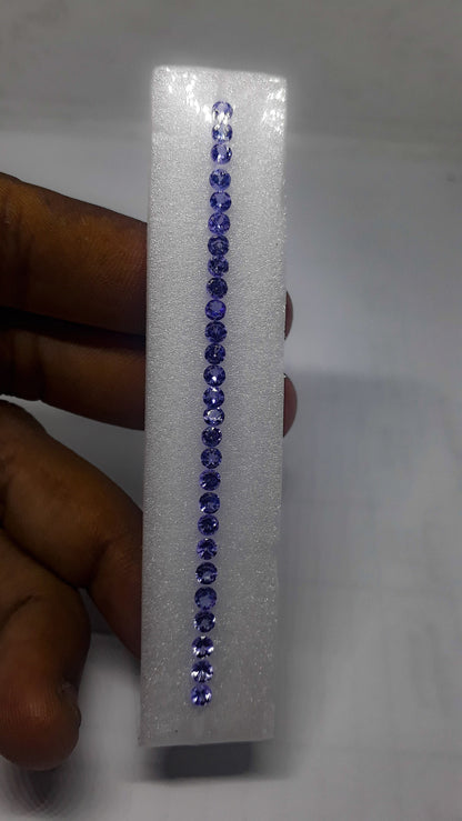 3.2mm tanzanite round matching pair set, photo 3