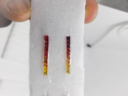 2.5mm orange-yellow sapphire princess set, photo 4