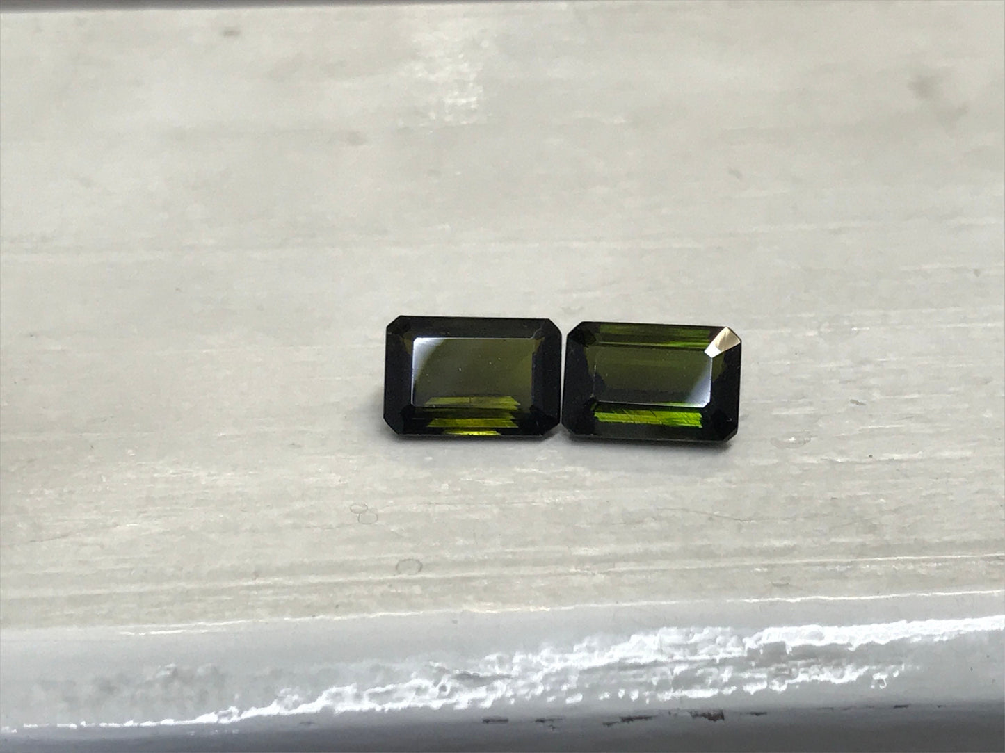 Tourmaline Emerald Cut Perfect pair Ecxellent Cut 7.5x11mm