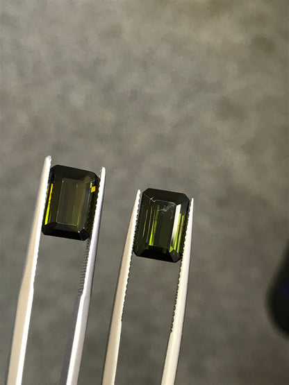 tourmaline emerald cut matching pair, photo 2