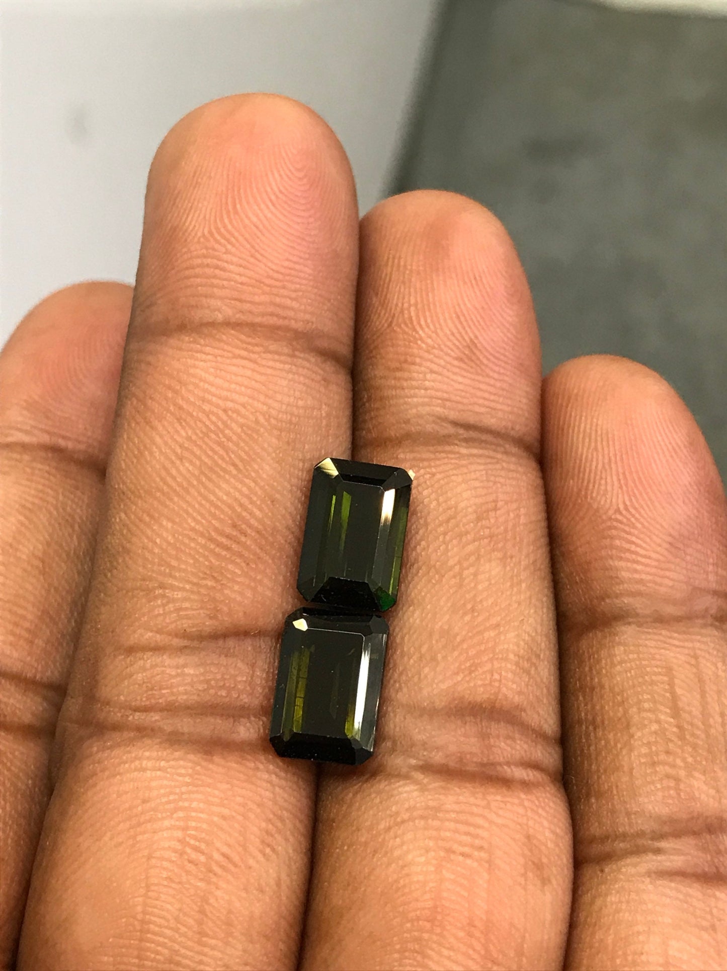 Tourmaline Emerald Cut Perfect pair Ecxellent Cut 7.5x11mm