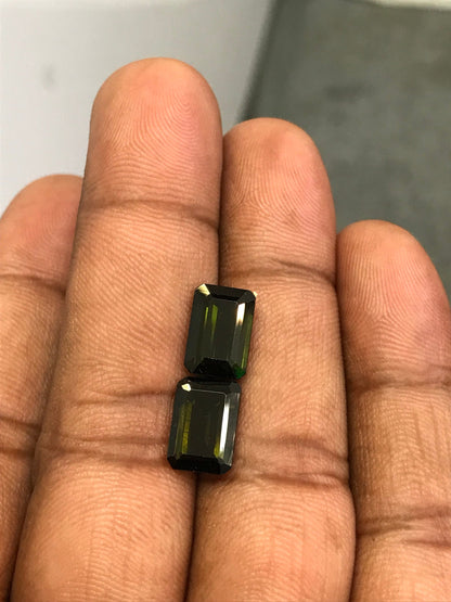 tourmaline emerald cut matching pair, photo 5