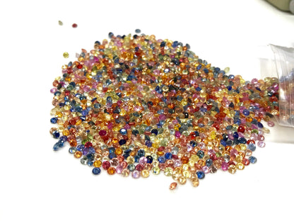 2.3mm rainbow sapphire round lot, photo 1