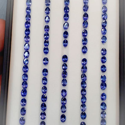 7x5mm natural tanzanite oval loose lot, photo 1