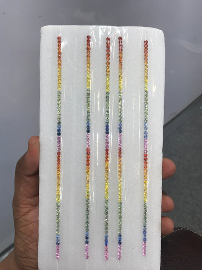 3mm rainbow sapphire round lot, photo 4