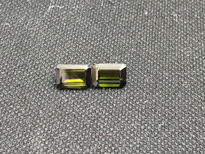 tourmaline emerald cut matching pair, photo 1