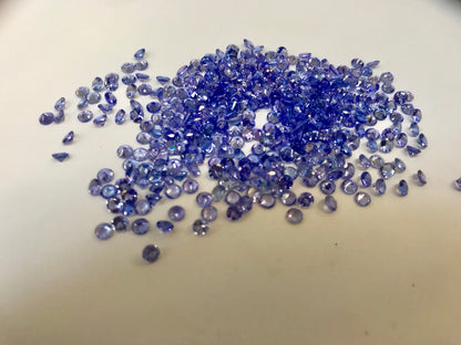 2mm natural tanzanite round loose lot, photo 1