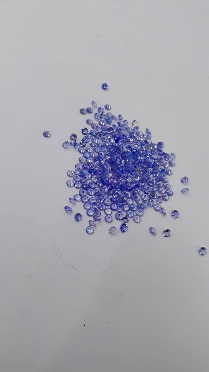 2mm natural tanzanite round loose lot, photo 3