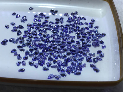 4x3mm tanzanite pear matching pair, photo 2