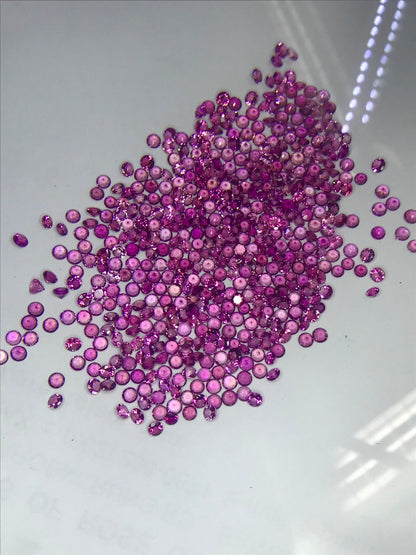 2.7mm pink tourmaline round loose lot, photo 2