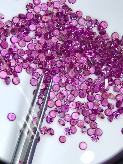 3mm pink tourmaline round loose lot, photo 1