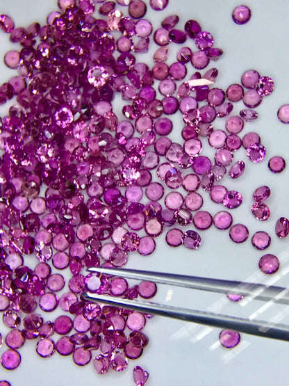 3mm pink tourmaline round loose lot, photo 2