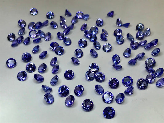 4.5mm Rounds  Natural Tanzanite 5 Stones  pack Ecxellent Cut  December Birth Stones