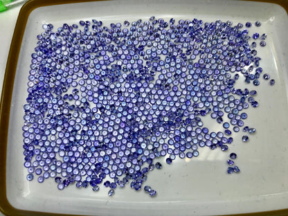 2.5mm natural tanzanite round loose lot, photo 2