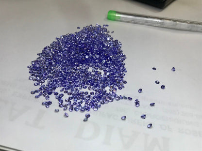 2.5mm natural tanzanite round loose lot, photo 5