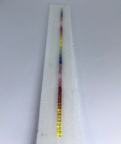 2.2mm rainbow ruby sapphire princess line, photo 1