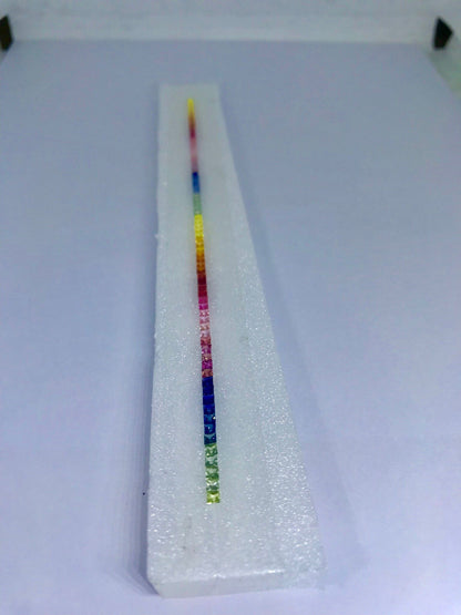 2.2mm rainbow ruby sapphire princess line, photo 3
