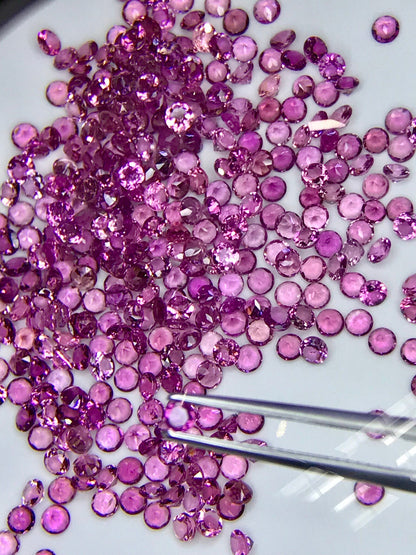 3mm pink tourmaline round loose lot, photo 4