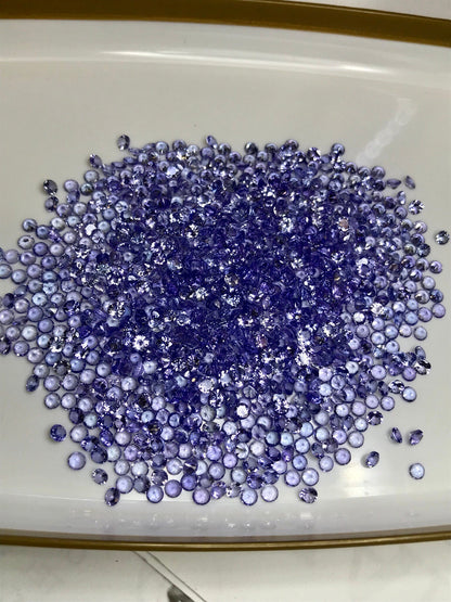 3mm natural tanzanite round loose lot, photo 3