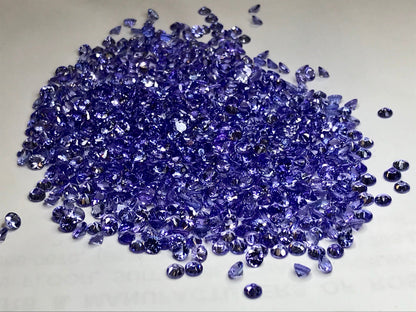 3.5mm natural tanzanite round loose lot, photo 1
