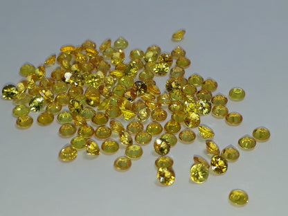 2.8mm golden yellow sapphire round lot, photo 2